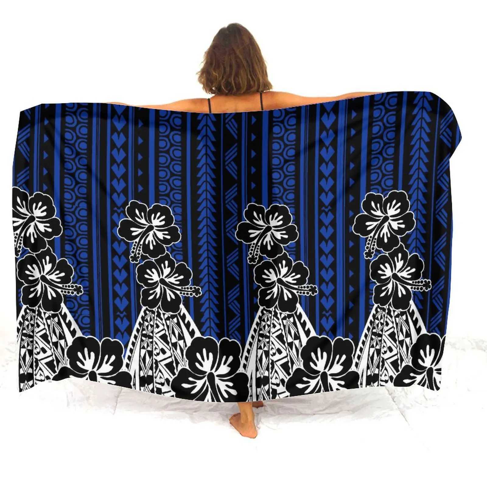 Polynesian Ladies Fashion Sarong Custom Quty Fabric Summer Ladies Style Holiday Dre Island Art Print Custom Sarong W250120