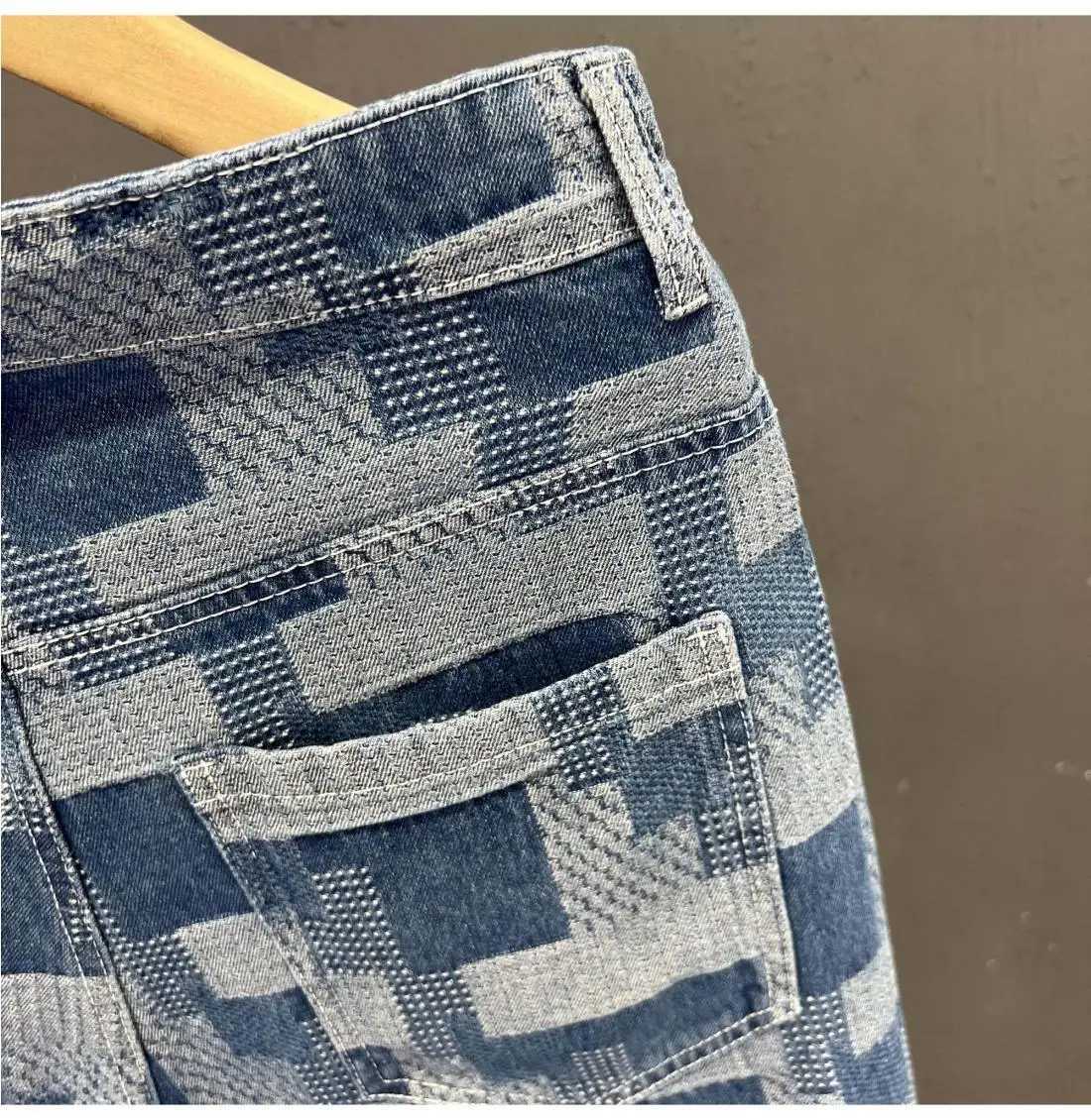 Mens Korean Style Boyfriend Streetwear Casual Knee Length Denim Shorts Summer Fashion Handsome Half Pants Luxury Brand Jeans X250203