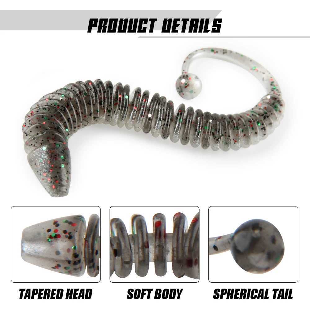 Spinpoler Soft Bait Fishing Lure Shad Stick Worm Sea Bass Fake Earthworm Artificial Trout Bass Drop Shot Perch Leurre 10pcs/PackXJ250122