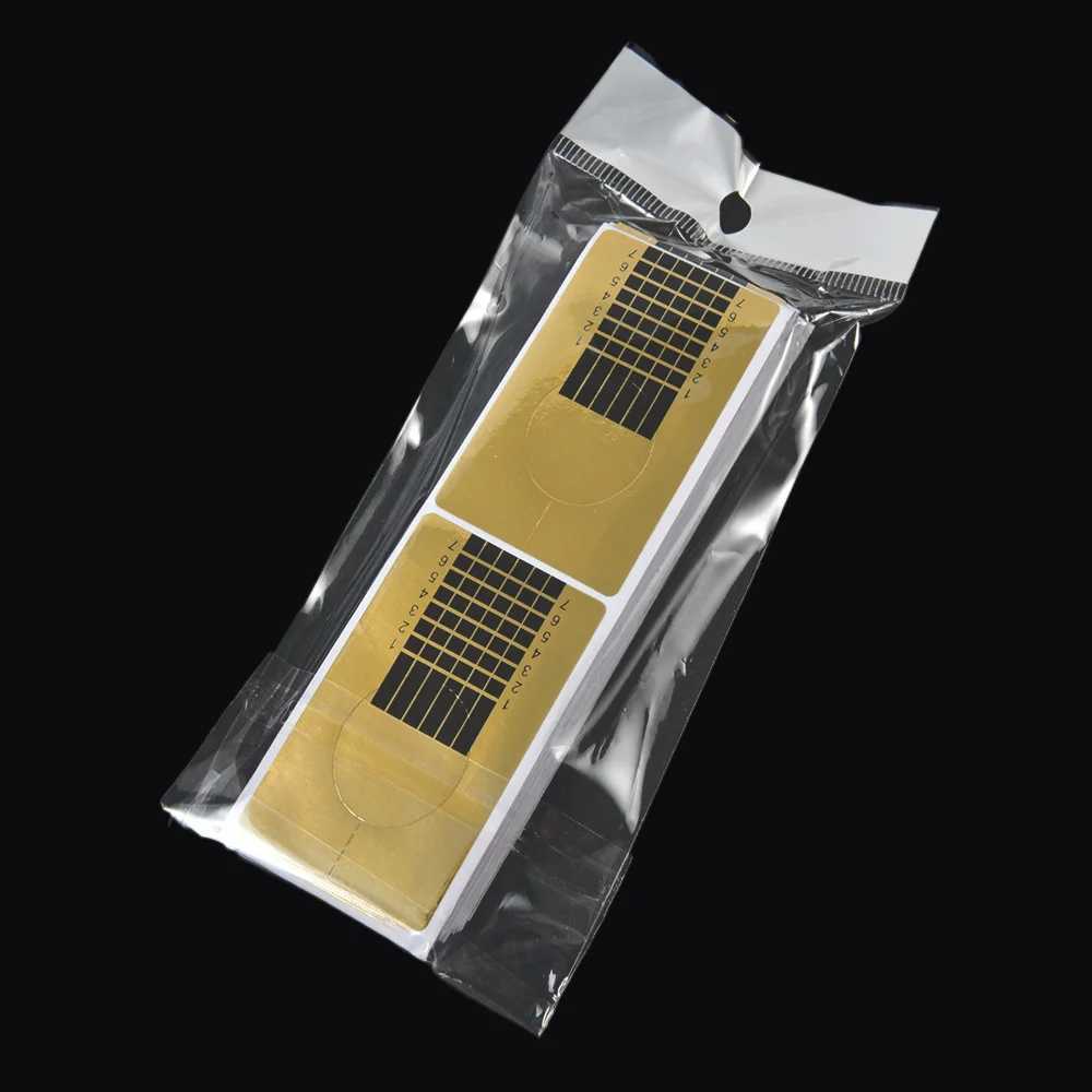 100Pcs French Nail Form Tips Acrylic UV Gel Extension Curl Form Building Gel Sticker Art Manicure StencilXJ250120