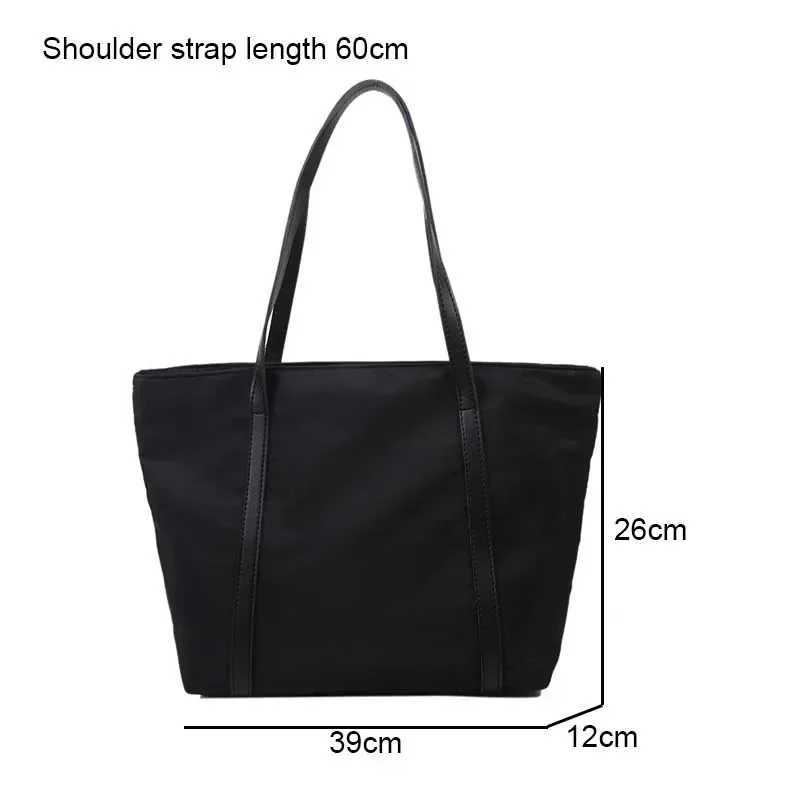 Simple Shoulder Bag Handbag Oxford Top Handle Totes Female Large Capacity Shopping Street Zipper Bags for Women Handbag Tote BagXJ250121