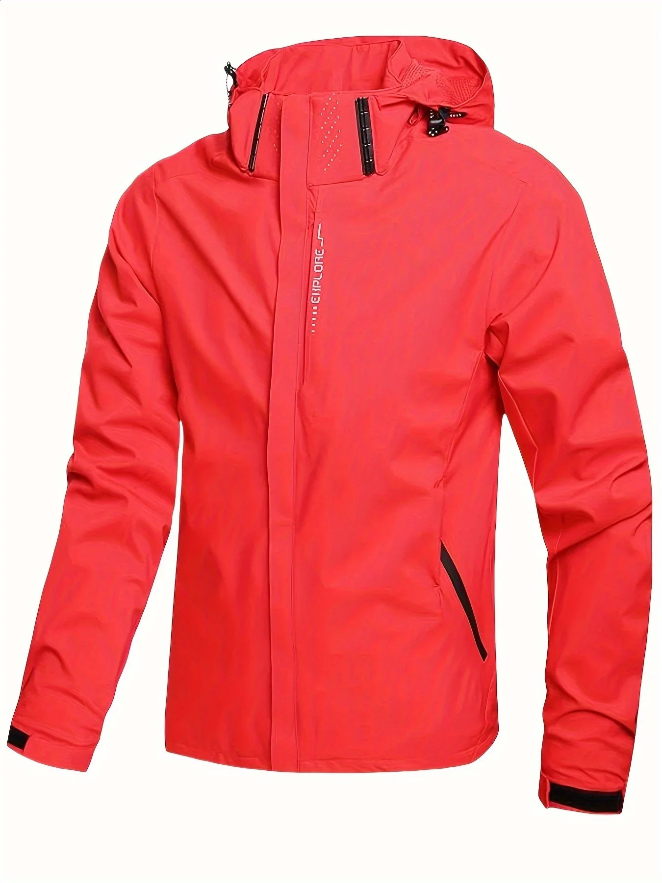 Waterproof Rain Jacket Hooded Shell Poncho Outdoor Raincoat Hiking Windbreaker Coat Mens Lightweight 250122