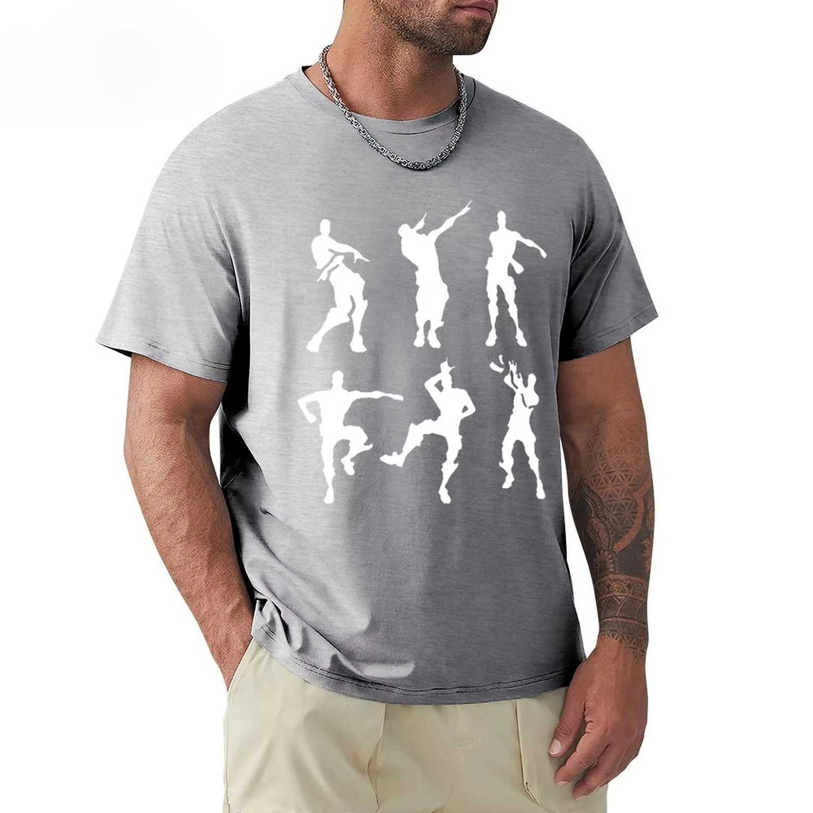 Adult Mens Gaming Dance T-Shirt Fortniter Celebrations Tees Fashion Short Sleeve Cotton Streetwear Oversized Loose Casual TopsXJ250117