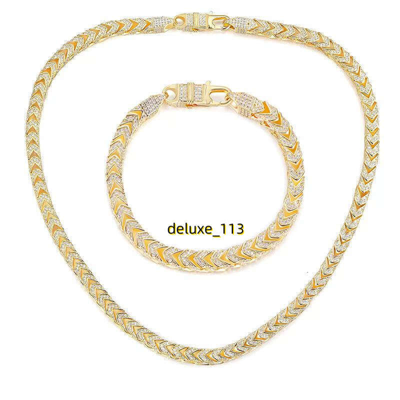 Miami 14K Gold Plated Dia Iced Out Cubic Moissanites Cuban Bracelet Jewelry For Women Men