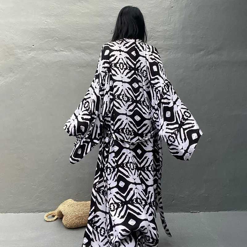 Para Beach Bat Shirt Bikini Cover Ups Beachwear Kimono Beach Robe Maxi Long Dr Sarong Women Loose Cardigan Swimsuit Covers W250120