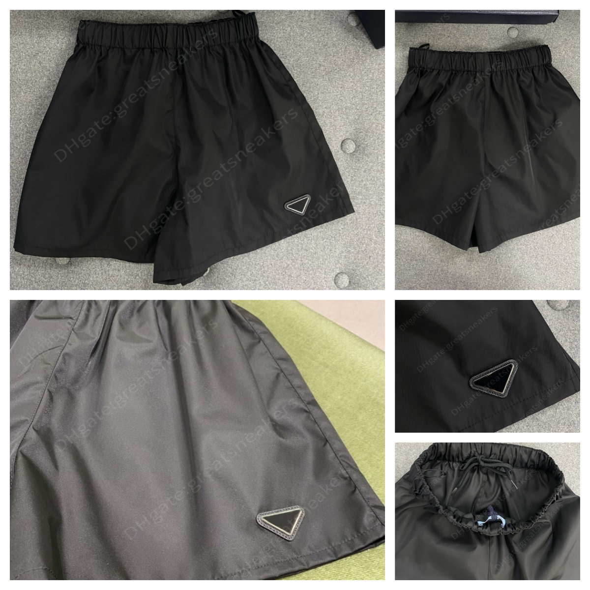 2025 New Wholesale Summer Shorts designer embroidery Letters leisure triangle pattern loose Pants Men woman Daily Black knee length relaxed sports short pants