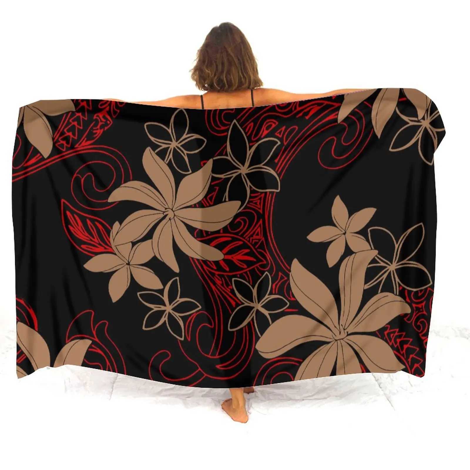 Custom Sarong Vintage Art Print Polynesian Sunblock Casual Sarong Womens Summer Beach Bikini Wr Scarf W250120