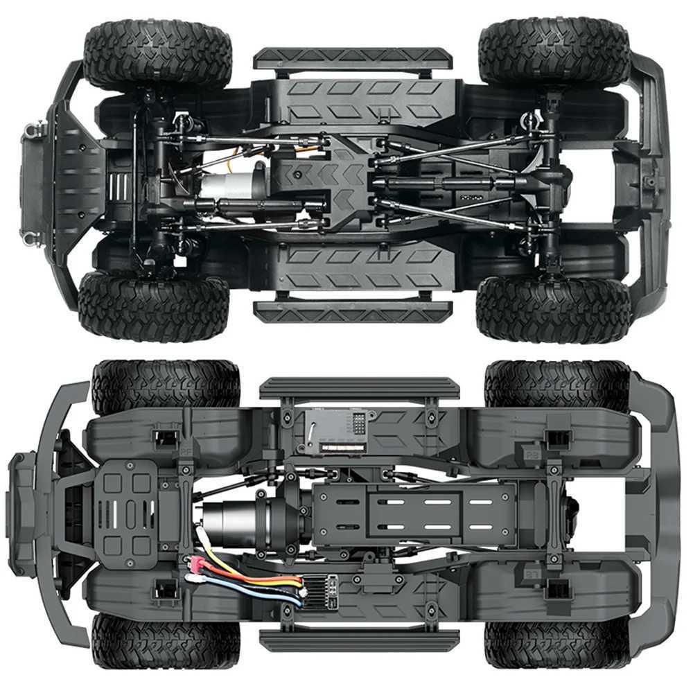 HB Toys RTR R1001/2/3 1/10 2.4G 4WD RC Car Full Proportional Rock Crawler LED Light 2 Speed Off-Road Truck Vehicles Models X250203