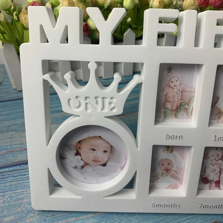 The First Year Baby Keepsake Frame 0-12 Months Pictures Po Frame Souvenirs Kids Growing Memory Gift Children Gift 250120