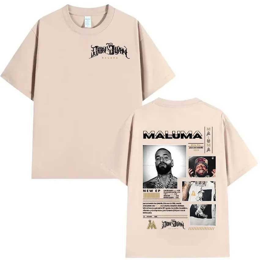 Rapper MALUMA Tour 2024 Graphic T Shirt Men Retro High Quality Fashion T-shirt Hip Hop Oversized Cotton Tshirt Unisex streetwear X250203