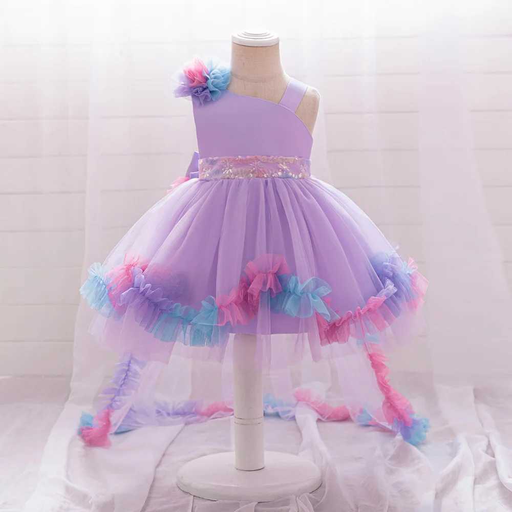 Flower Girl Wedding Dress Baby Girl Trail First Birthday Baptist Party Fluffy Dress Childrens Party Celebration Luxury Vestidos X250203