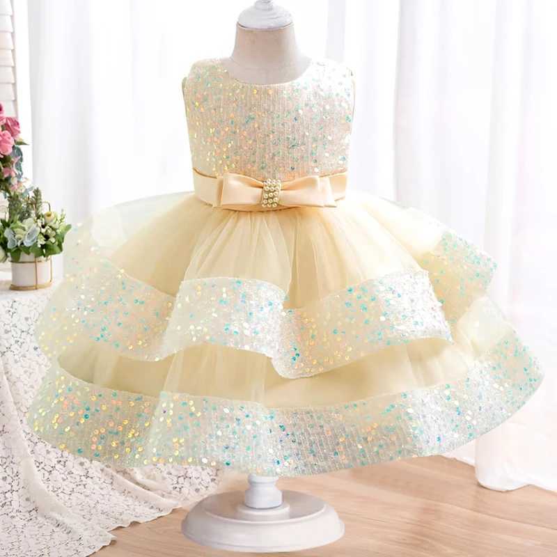 NEW Baby Dress Lace Flower Christening Baptism Clothes Newborn Kids Girls First Years Birthday Princess Infant Party Costume X250203