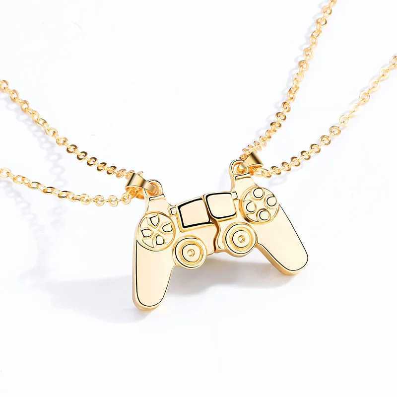 Friendship Necklace Magnet Hiphop Gamepad Pendant Clavicle Rope Chain Necklace For BFF Best Friends Birthday Valentine Day GiftXJ250121