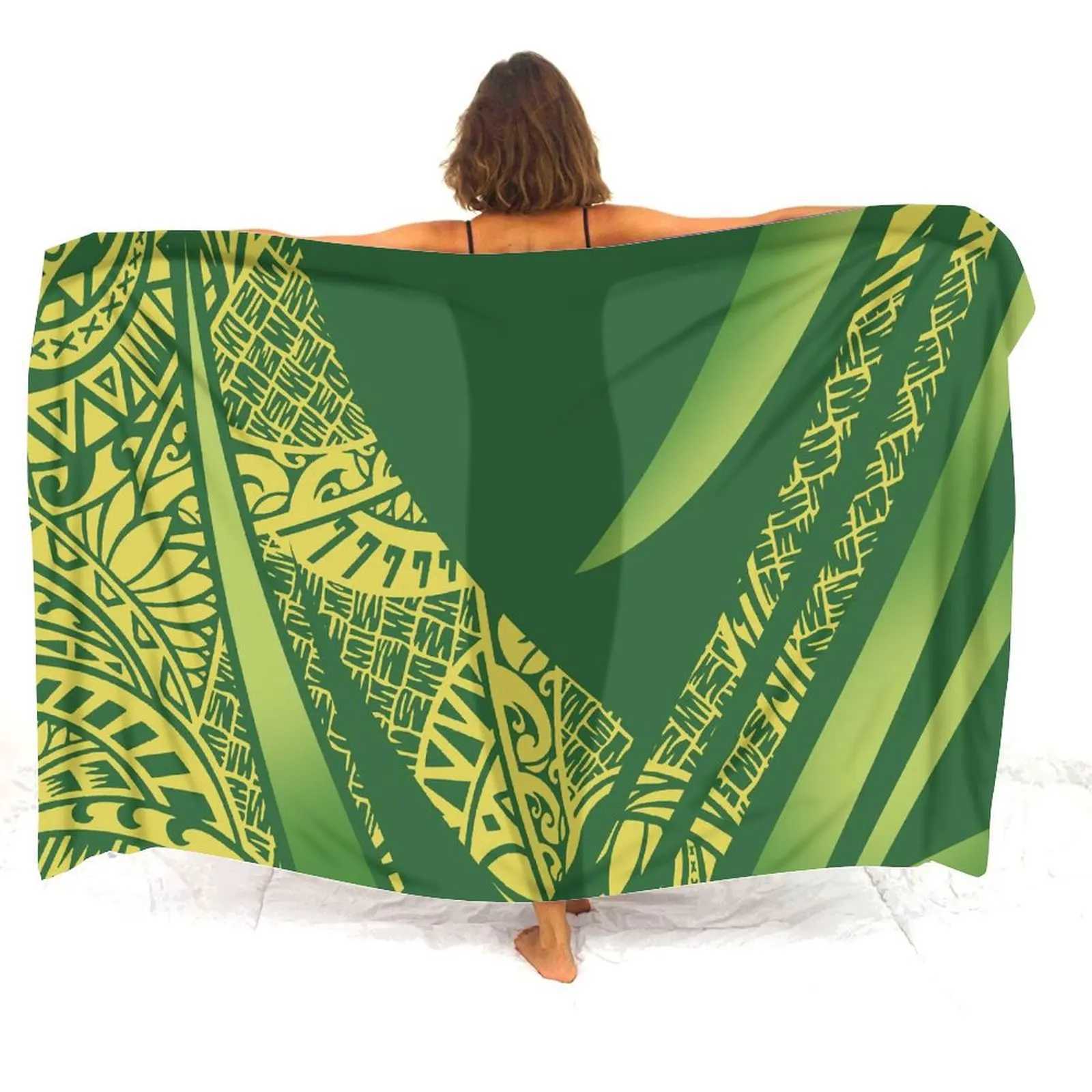 Haiti Samoa Fiji Islands Ladies Sarong Polynesian Pattern Custom Ladies Soft Elegant Shl Factory Direct Free Shipping W250120