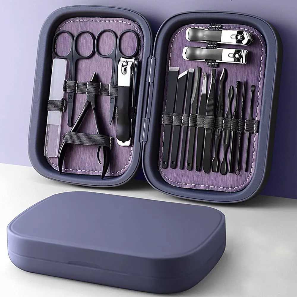Leeseph 18 IN 1 Professional Stainless Steel Nail Clipper Travel Grooming Kit Manicure and Pedicure Set Personal Care ToolsXJ250116