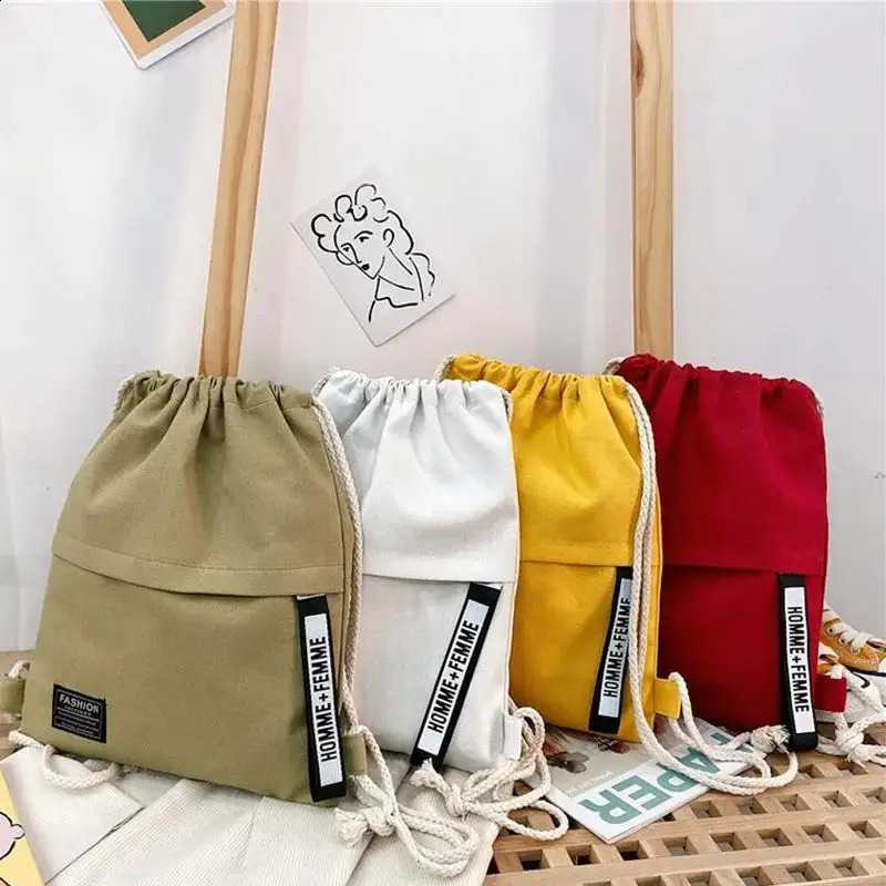 Women Backpack Sports Cloth Bunch Pocket Drawstring Rucksack Womens Folding Portable Shopping Bag Outdoor Travel y250121