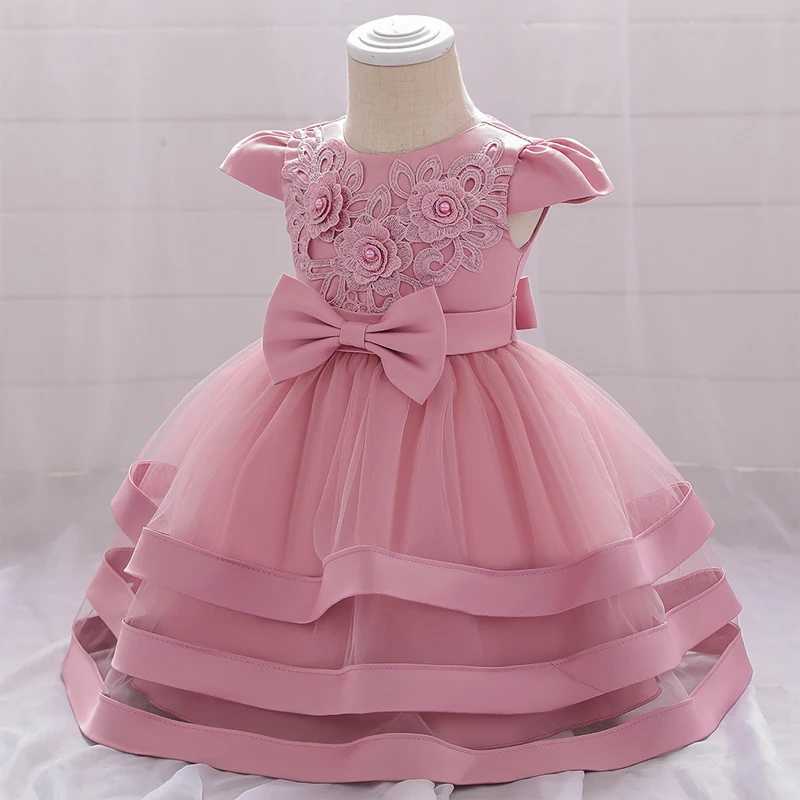 Newborn 1 Year Birthday Dress For Baby Girl Clothes Flower Christening Princess Dress Girls Party Ceremony Gown Infant Dresses X250203