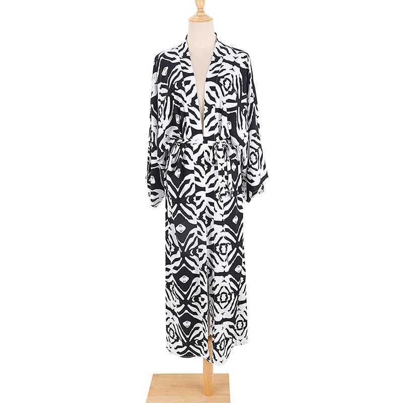 Para Beach Bat Shirt Bikini Cover Ups Beachwear Kimono Beach Robe Maxi Long Dr Sarong Women Loose Cardigan Swimsuit Covers W250120