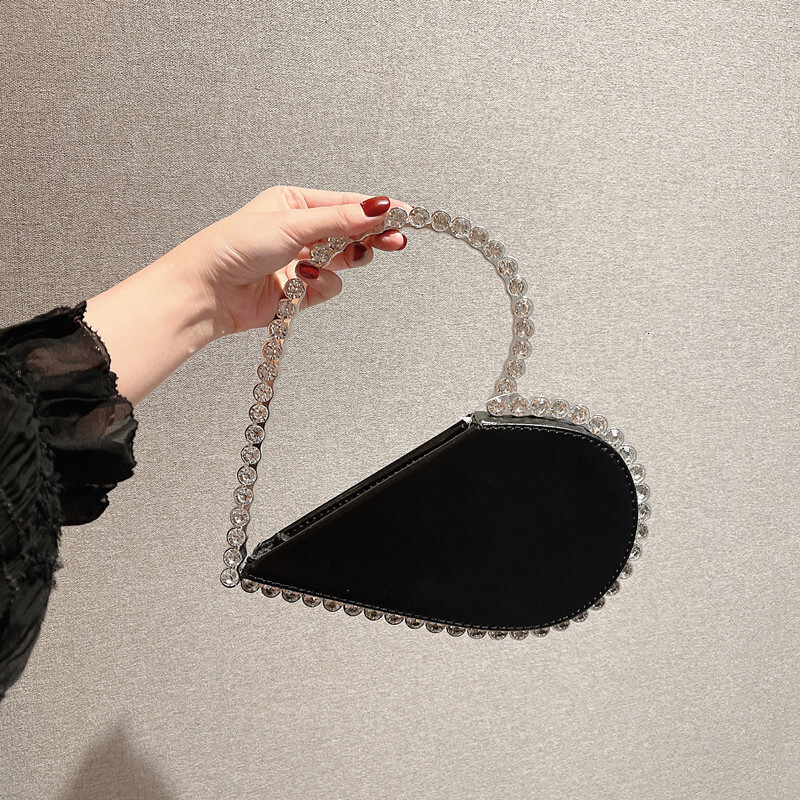 French Banquet Women's Sparkling Bag, Same Niche Design, Socialite Rhinestone Love Party Handbag Trend