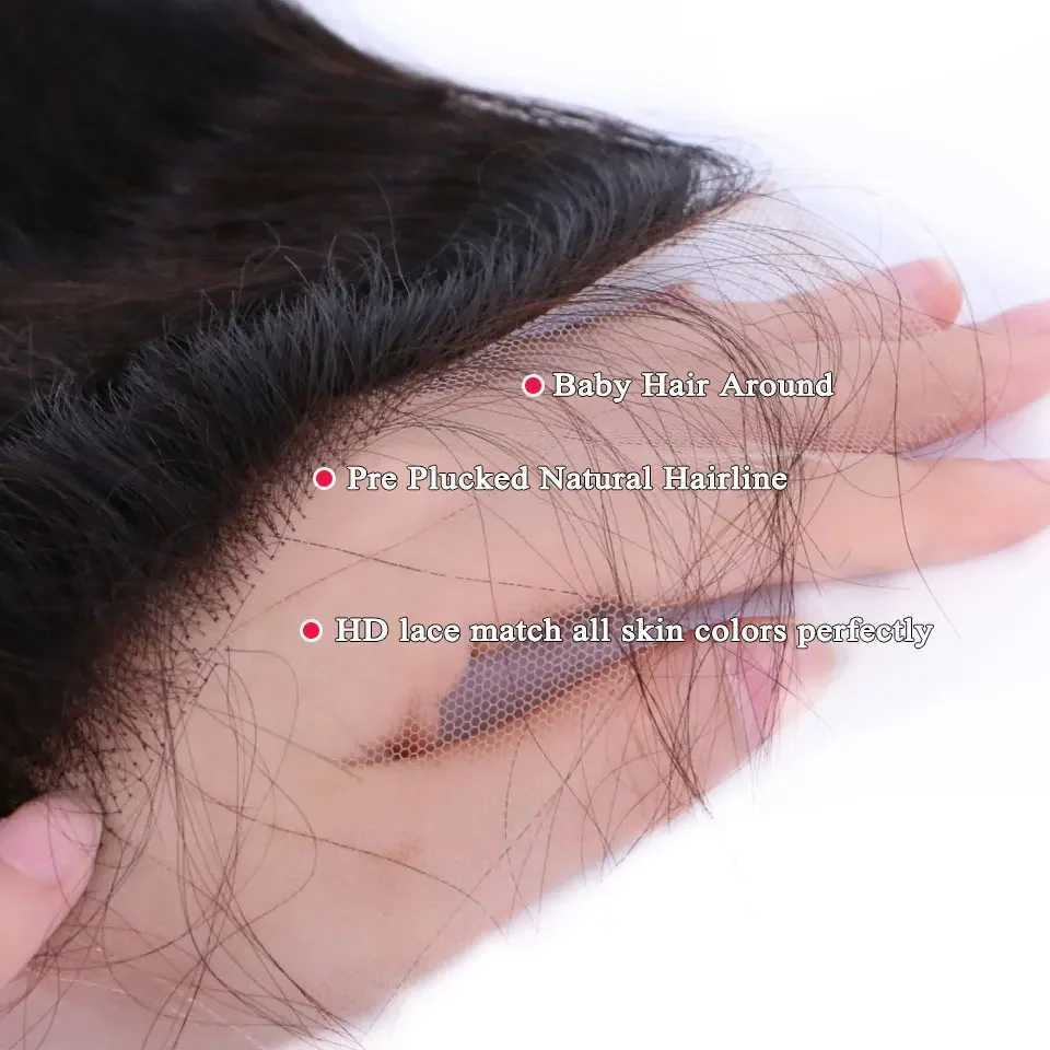 13x4 Body Wave Clo 4x4 5x5 6x6 Human Hair Lace Frontal Clo Black Brazilian Human Hair Extensions Hand Tied Swiss LaceXJ250120