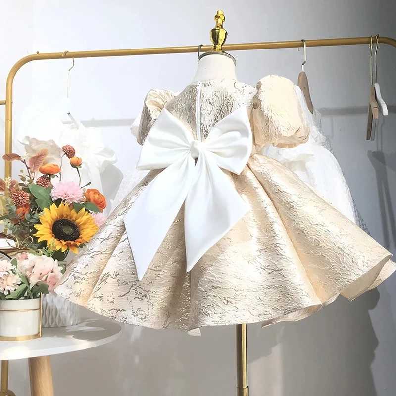 Champagne Puff Sleeves First Birthday Dress Baby Dress Girl Dress Princess Dress Sparkling Party Dress Ball Dress X250203