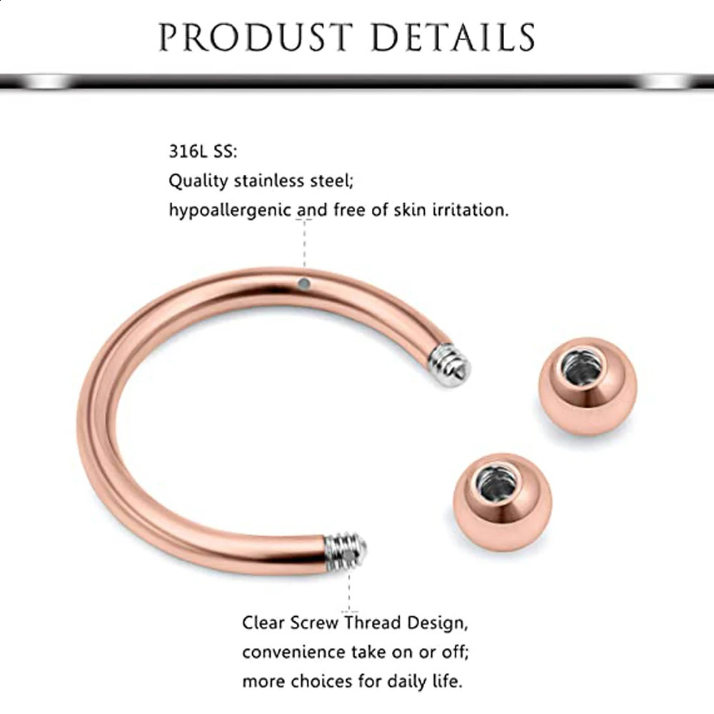 19PCS 16G Steel Lip Hoop Ring Crystal Cubic Horseshoe Barbell Tragus Cartilage Earring Helix Daith Septum Piercing 250110