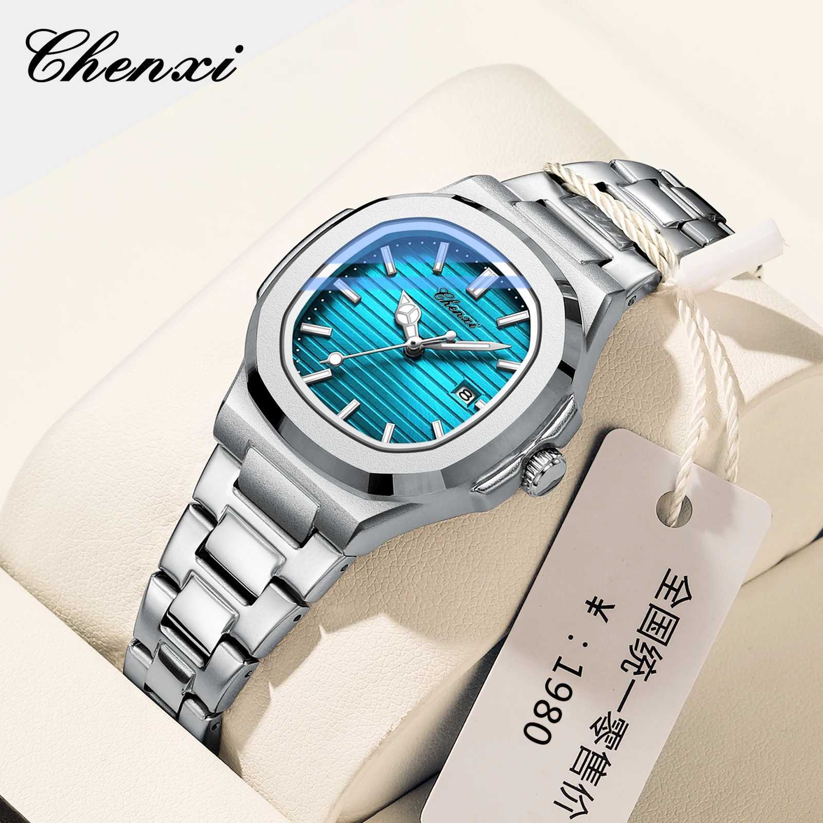 CHENXI 8222 New Womens Watch Elegant Silver Stainless Steel Party Quartz Watch Gift Relogio Feminino X250203