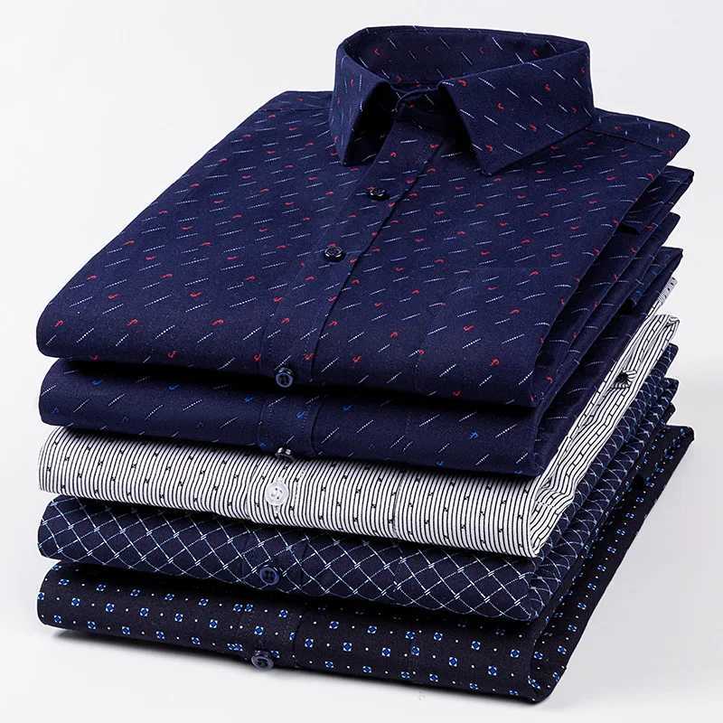 65%cotton plain shirts for men slim fit formal shirt white vintage designer clothing soft office long-sleeve tops New in shirtXJ250121