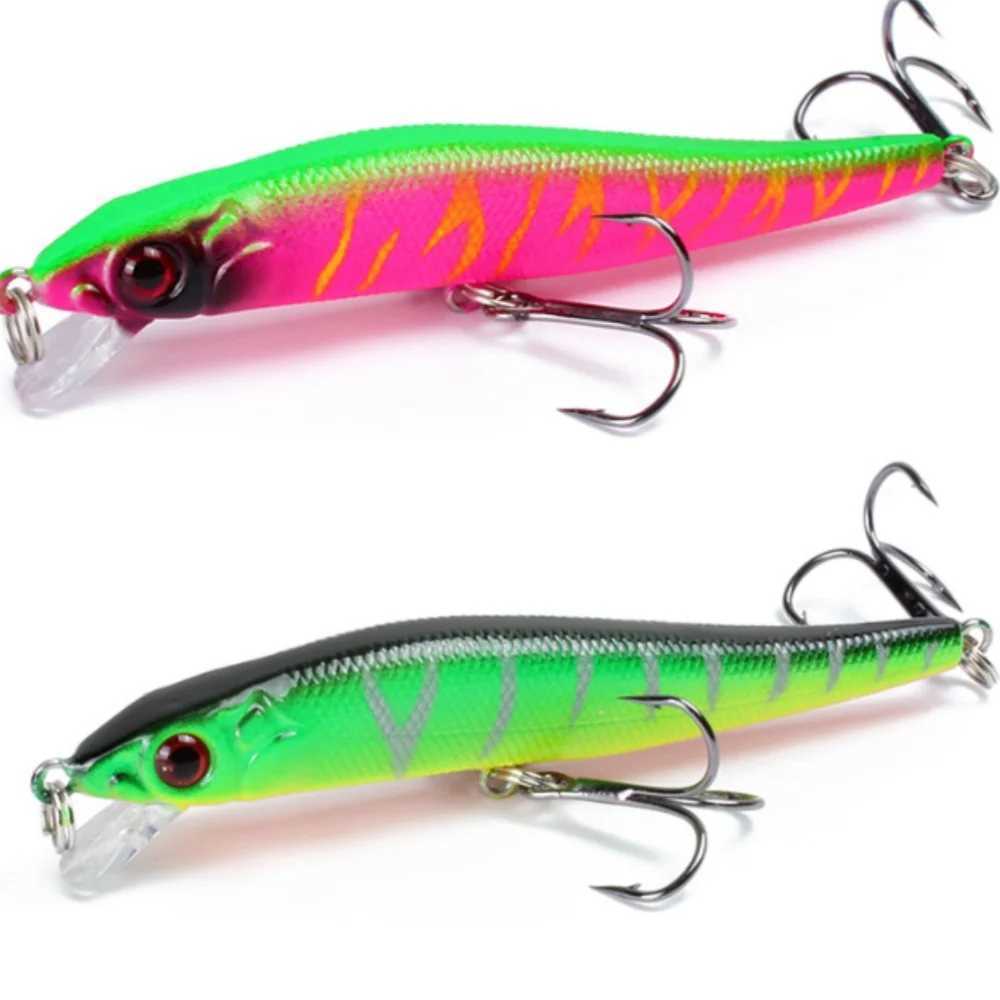 1Pcs Floating Crankbait Minnow Fishing Lures 5.8g 85mm Bass Trolling Pike Plastic Hard Bait Wobbler Swimbaits Pesca TackleXJ250122