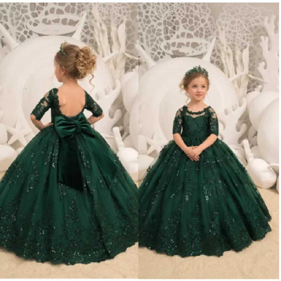 Flower Girl Dresses For Wedding On Princess Girls Pageant Holy Birthday Party Prom Communion Costumes Baptism A Dream Gift X250203
