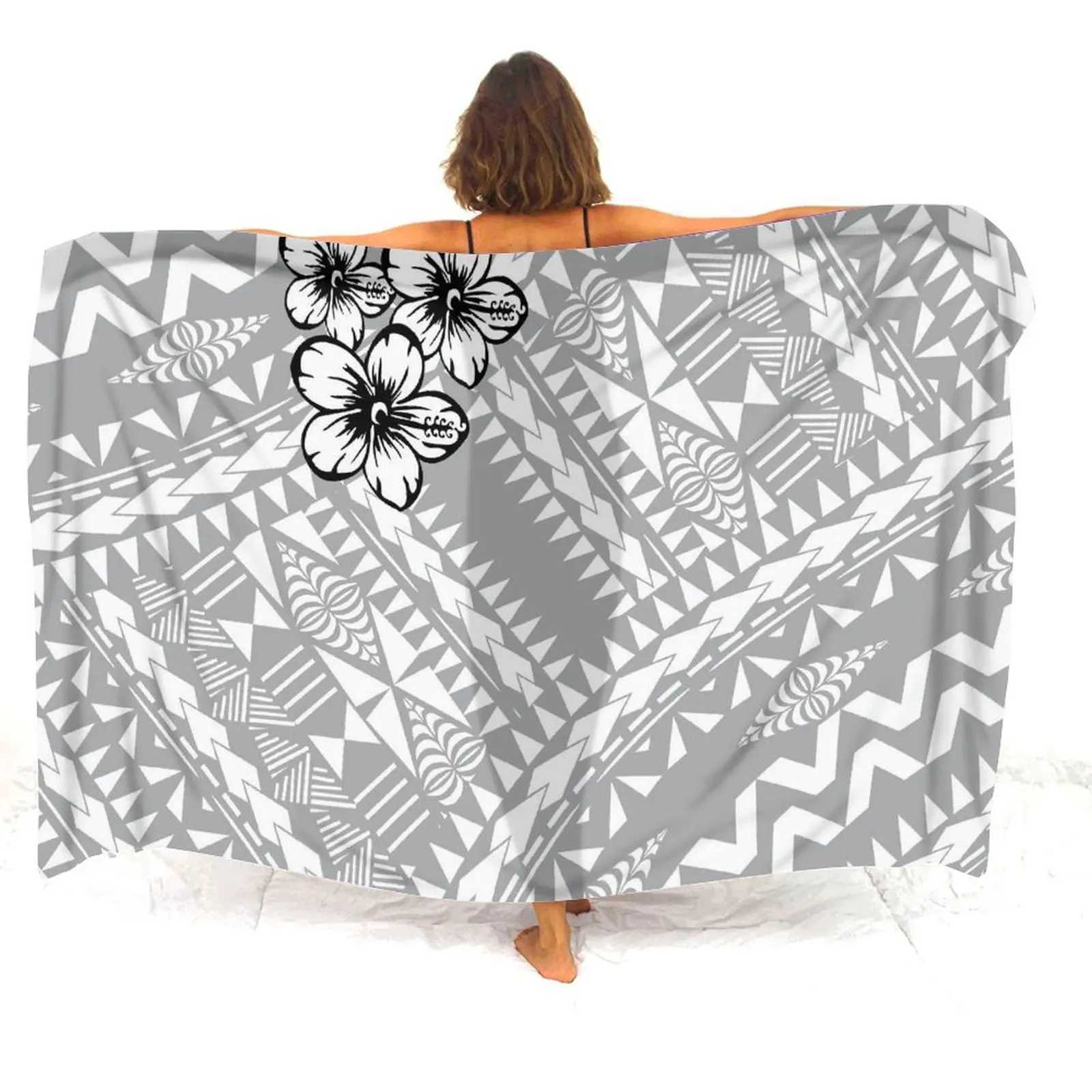 Samoa Fiji Vintage Art La Sarong Custom Polynesian Print Design One-Piece Sunblock Coat Free Shipping W250120