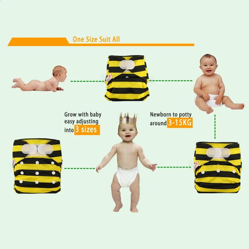 Littles Bloomz9pcsset STANDARD HookLoop Reusable Washable Real Cloth Nappy Diaper9 nappiesdiapers and 0 inserts in one set 250117