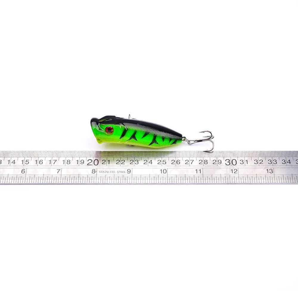 Sea Fishing Popper Hard Bait Wobbler Fishing Lure 73mm 11g 6# Hook Artificial Floating Trailer Ocean Fishing Bionic Carp TackleXJ250122