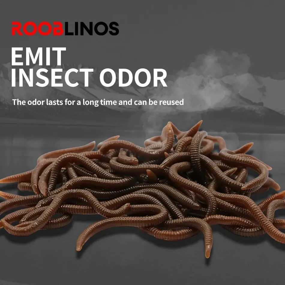 10pcs-50pcs 7cm/9cm Lifelike Red Worm Fishing Soft Lure Earthworm Ice Winter Fishing Silicone Artificial Fishing BaitXJ250122