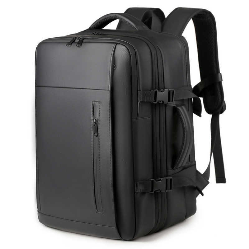 Vacuum compression expandable backpack password lock dry wet separation travel bag mens large capacity backpack computer bag