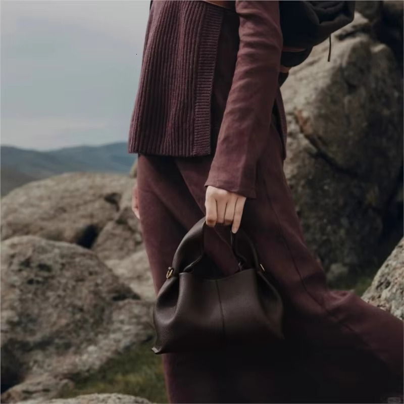 Women's Handbag 2025 New Autumn And Winter High-End Designer Lychee Pattern Cloud Shoulder Crossbody Bag
