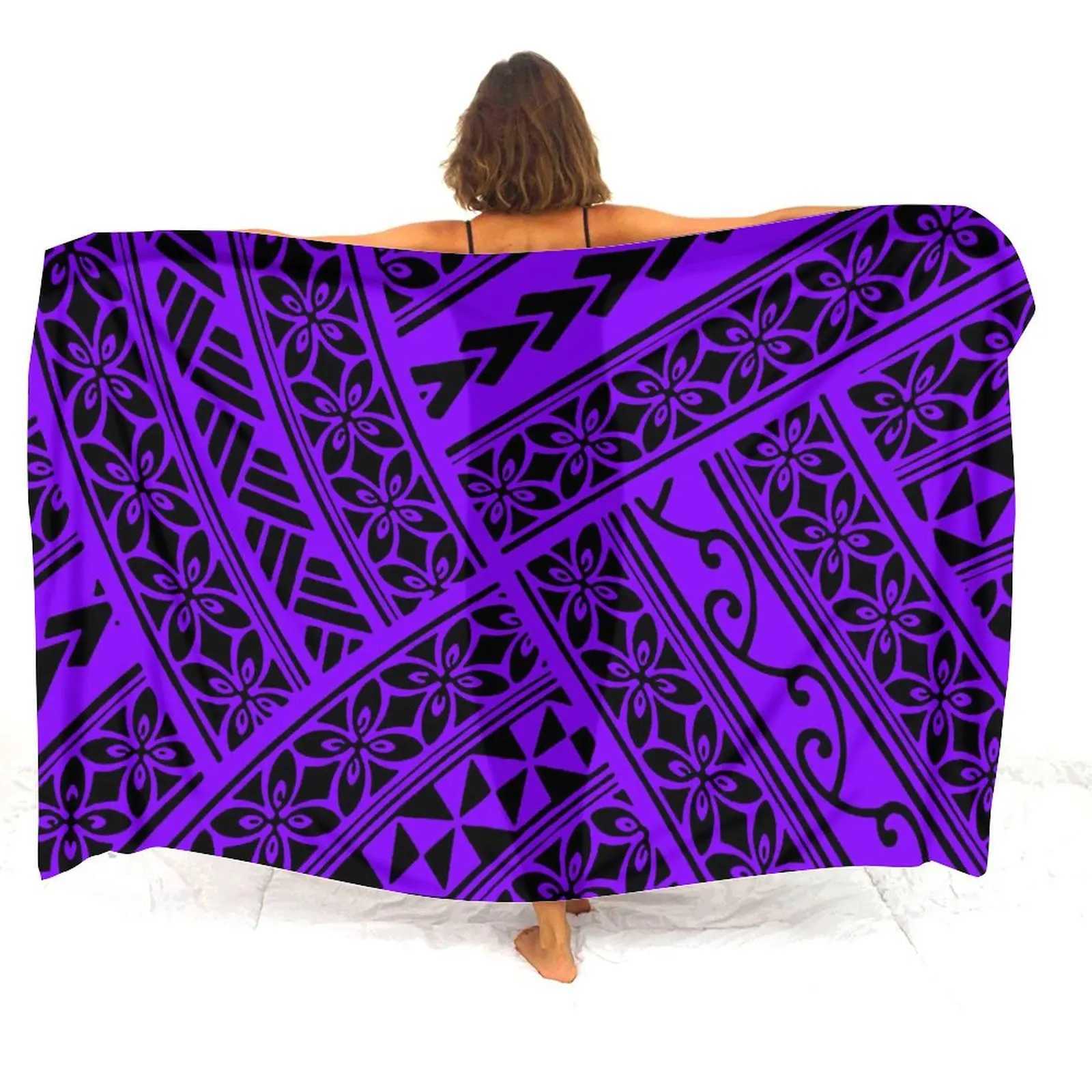 Haian Holiday Coat Shl Polynesian Womens Saron Customized Flower Printed Text Seaside Party Elegant and Comfortable Saron W250120