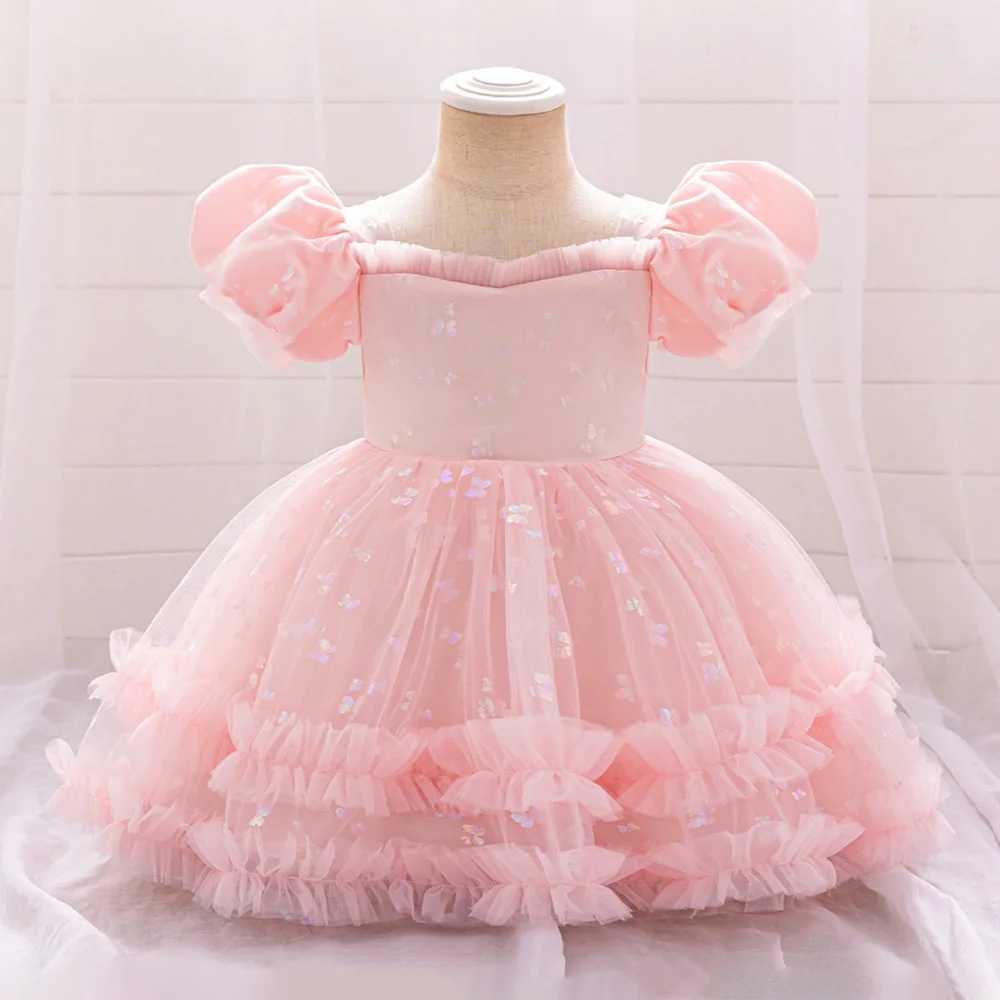 Childrens Christmas Dress Butterfly Design Baby Dress Cute Tulle Dress Childrens Party Birthday Gift X250203