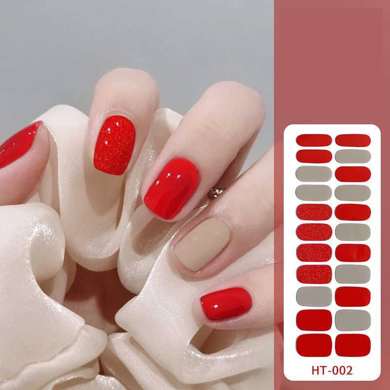 22 Strips Nail Sticker ins Creative Waterproof Lasting Nail Sticker Full Cover Nail Polish Decoration Designer Self AdhesiveXJ250120