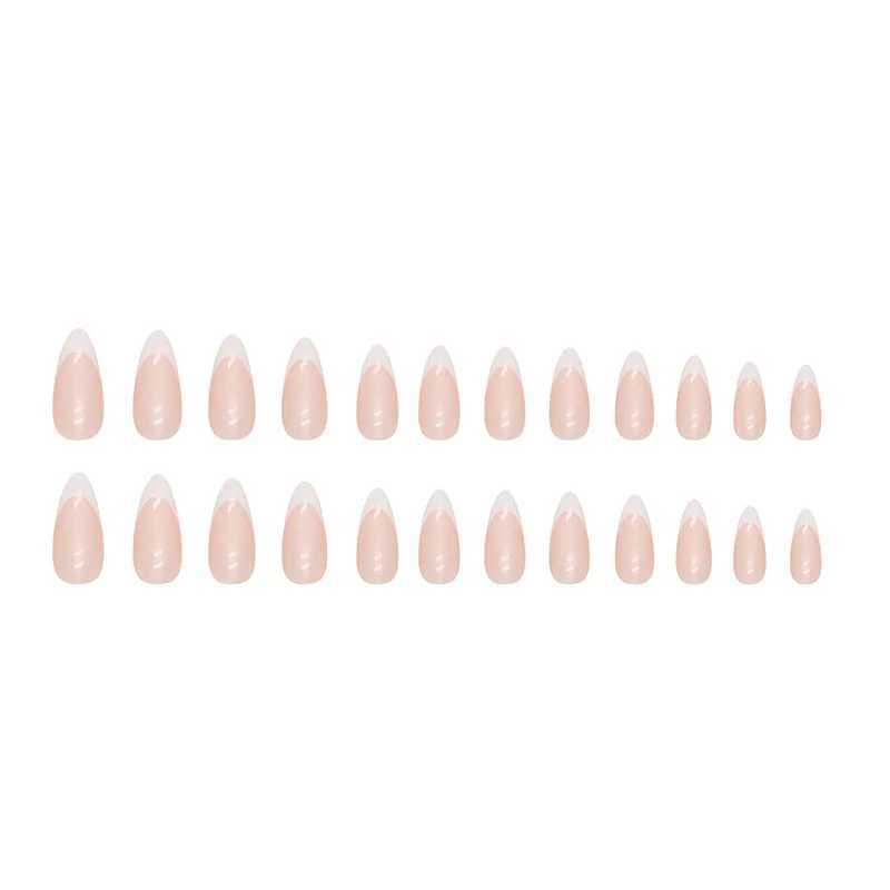 24 PCs Of French Minimalist Nails with 1 Jelly and 1 Nail FileW250120