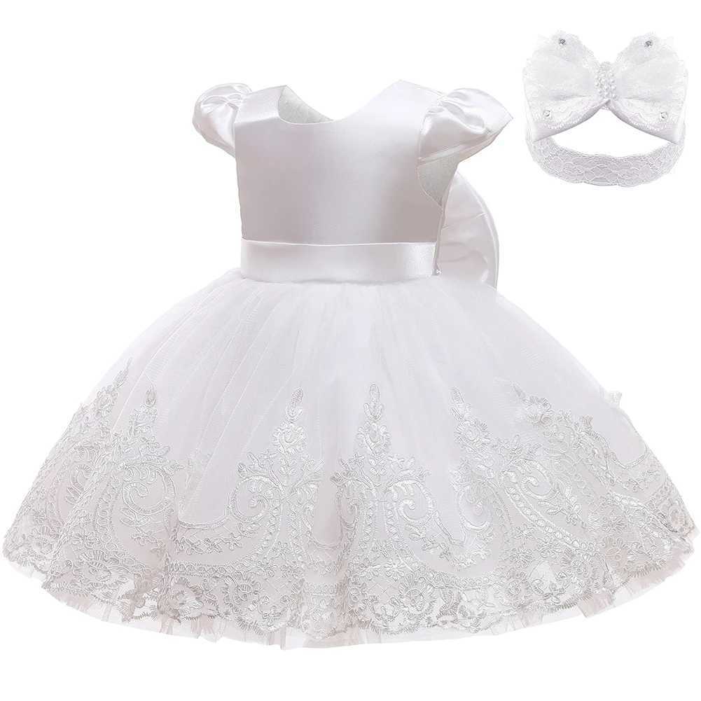 New Years Wedding Princess Dress For Girls Kid Dresses Birthday One Year Dress Party Baptism Bow Clothes Christmas Costume 0-2Y X250203