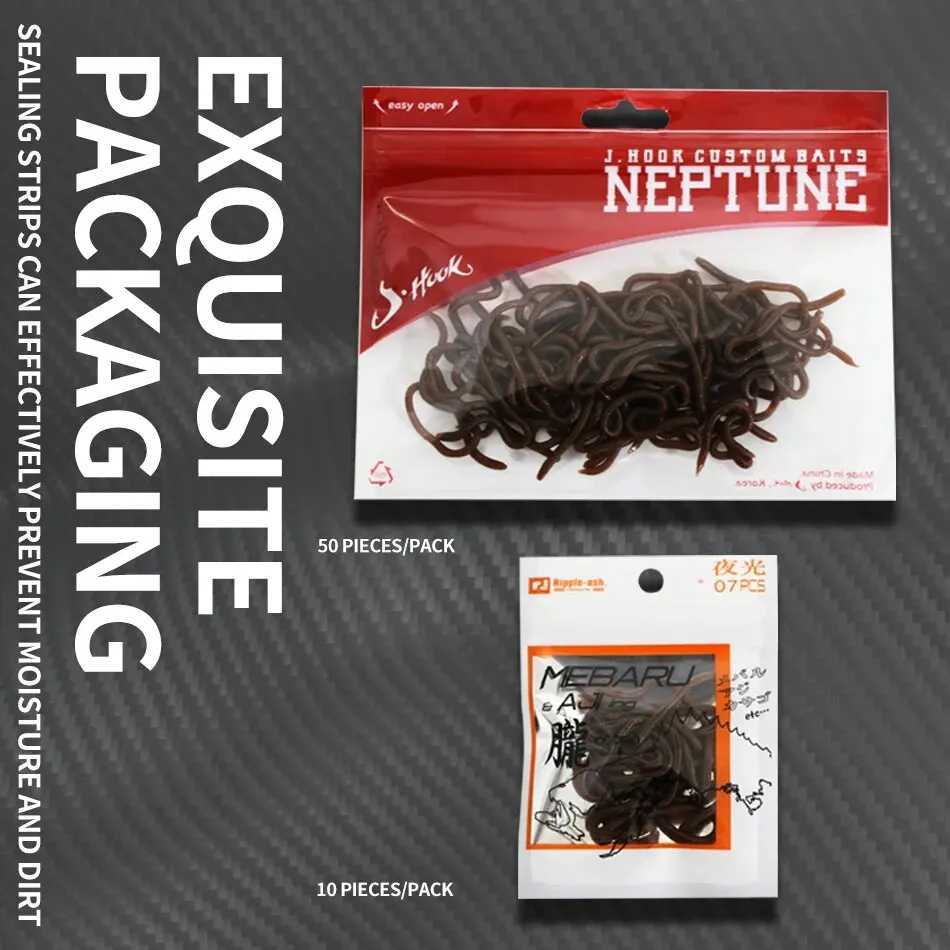 10pcs-50pcs 7cm/9cm Lifelike Red Worm Fishing Soft Lure Earthworm Ice Winter Fishing Silicone Artificial Fishing BaitXJ250122