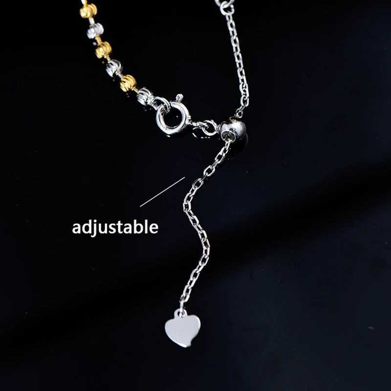 2.5MM Diamond Cut Bead Chain Necklace Made In Italy 925 Sterling Silver Material Silver Ball Necklaces For Women AdjustableXJ250114