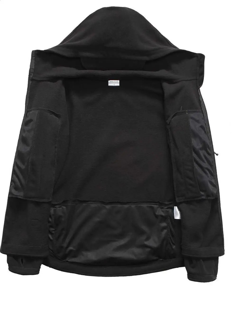 Mens Outdoor Fleece Lined Jacket Windproof Thermal Coat Lightweight Breathable Hooded Outerwear Multifunctional Hiking Skiing J 250122