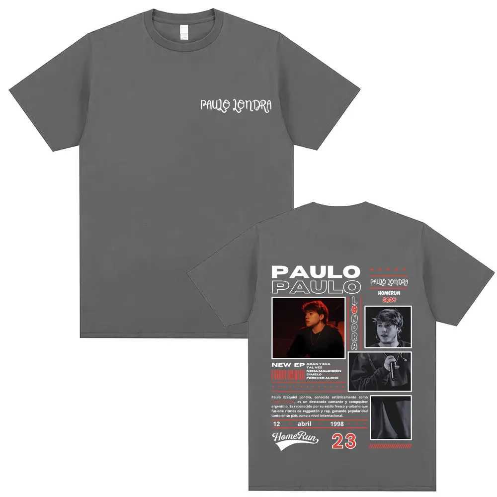 Rare Rapper Paulo London Homerun Double Sided Printed T-shirt Male Vintage Casual Tshirt Men Women Hip Hop Fashion Short Sleeve X250203