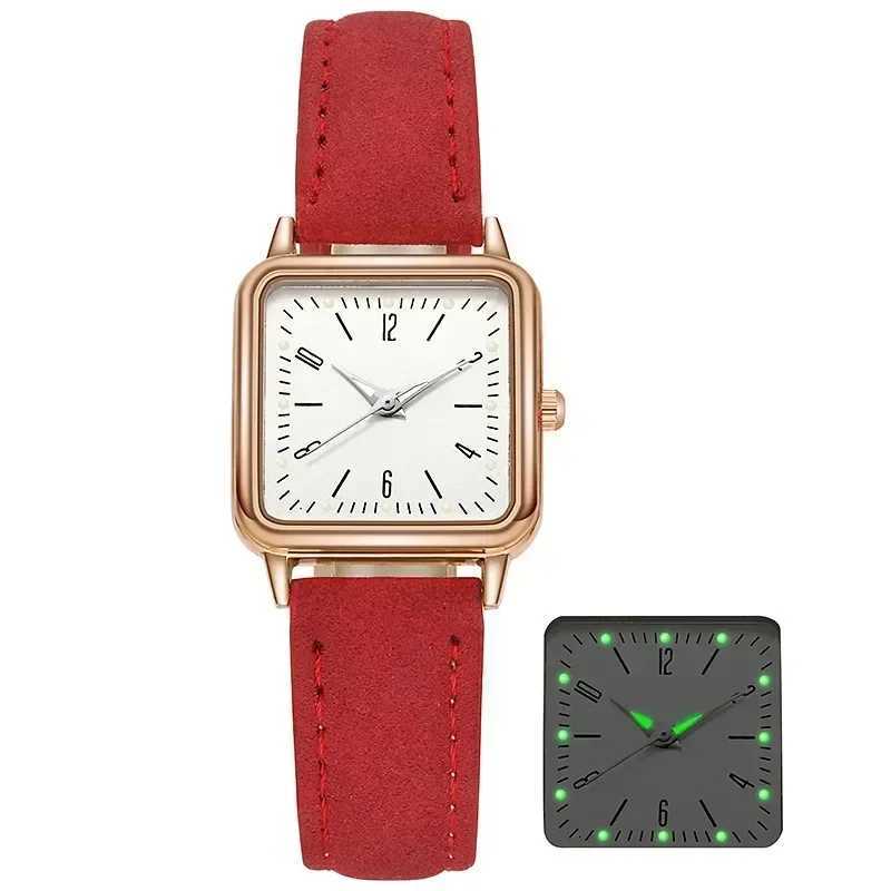 Simple Quartz Watch for Wen Reloj Mujer Wens Wristwatches Womens Red Leather Business Student Casual Watch Reloj X250203