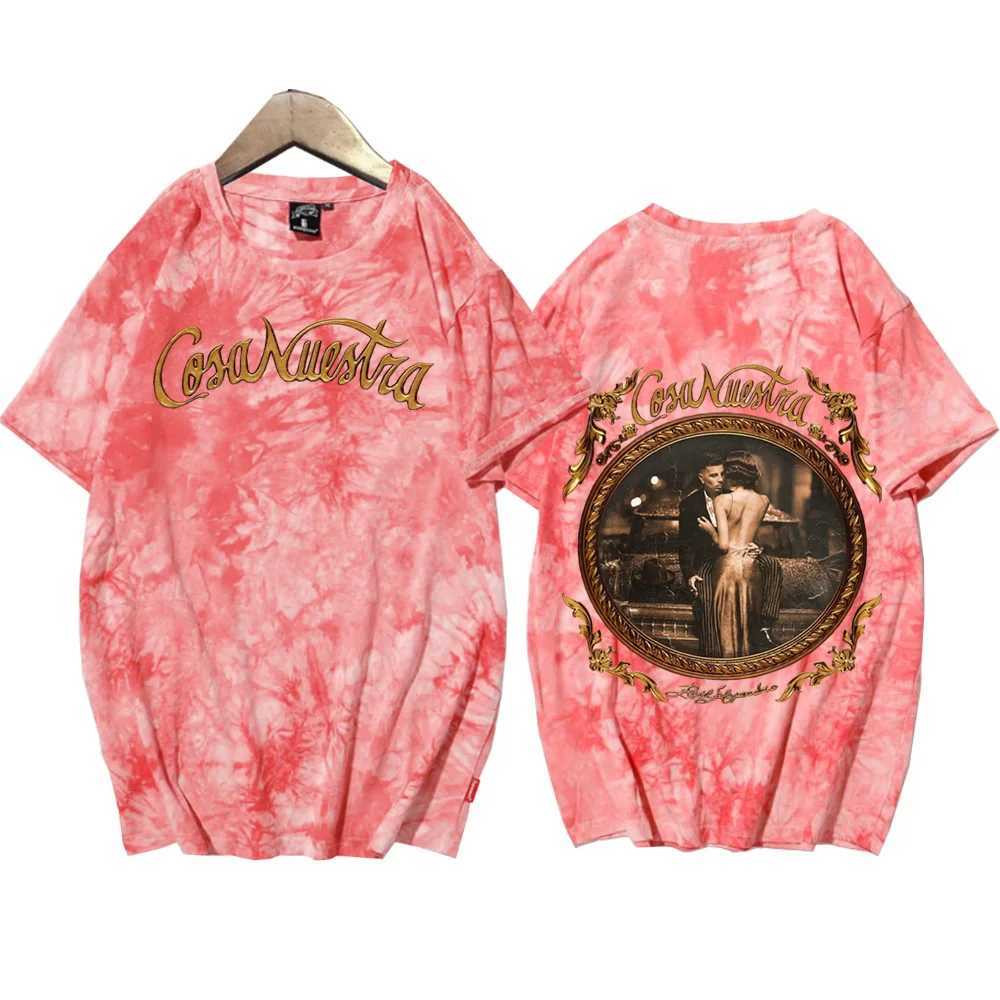 Raw Alejandro Coca Nuestra Tie Dye Shirts Unisex Round Neck Short Sleeve Popular Music T-Shirt Fans Gift X250203