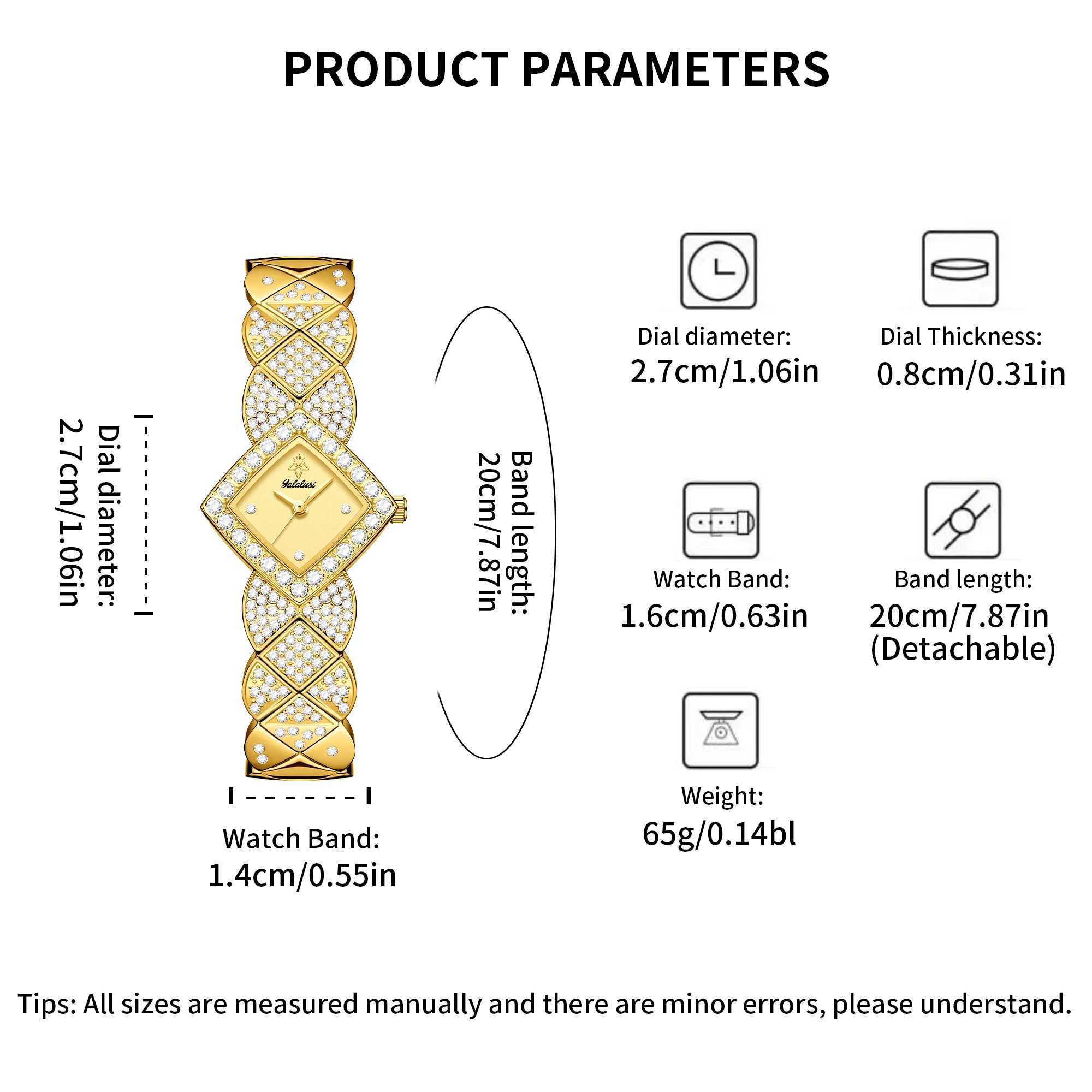 YaLaLuSi Brand Classic Hot Selling Wens Watches Gold Crystal Diamonds Luxury Box Watch Remover Ladies Gift Ion Gold Plating X250203