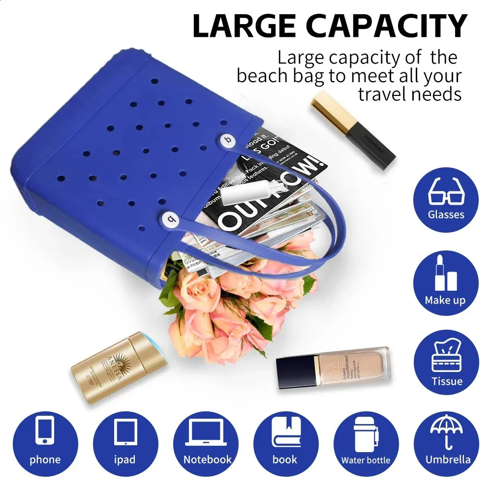 Eva Beach Bogg Bag Waterproof Extra Large Tote Basket Women Picnic Handbag 48Cm XL Boggs Rubber Shopping Bags Z 2.3-1 w250417Z5QDNE65