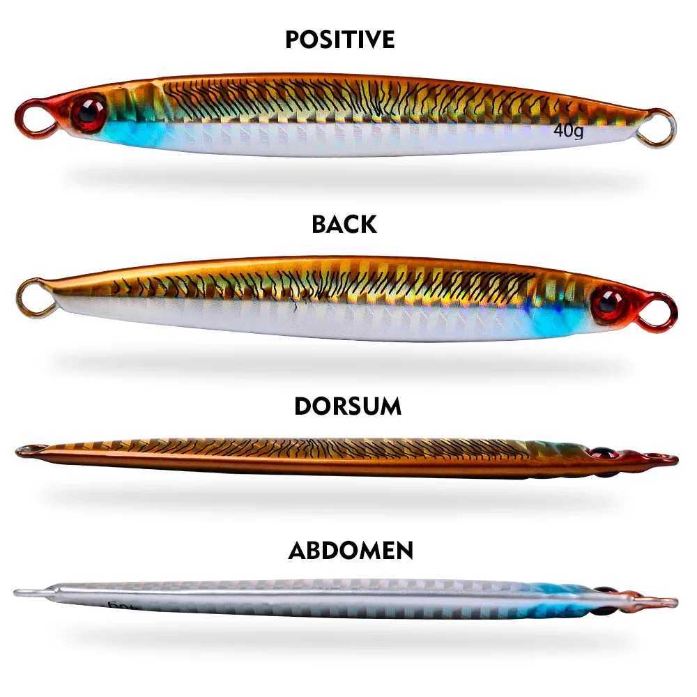 PROBEROS Jigs Sink Fast Metal Fishing Lures for Long Distance Casting with Hooks 3D Fast Retrieve Sea with HooksXJ250122